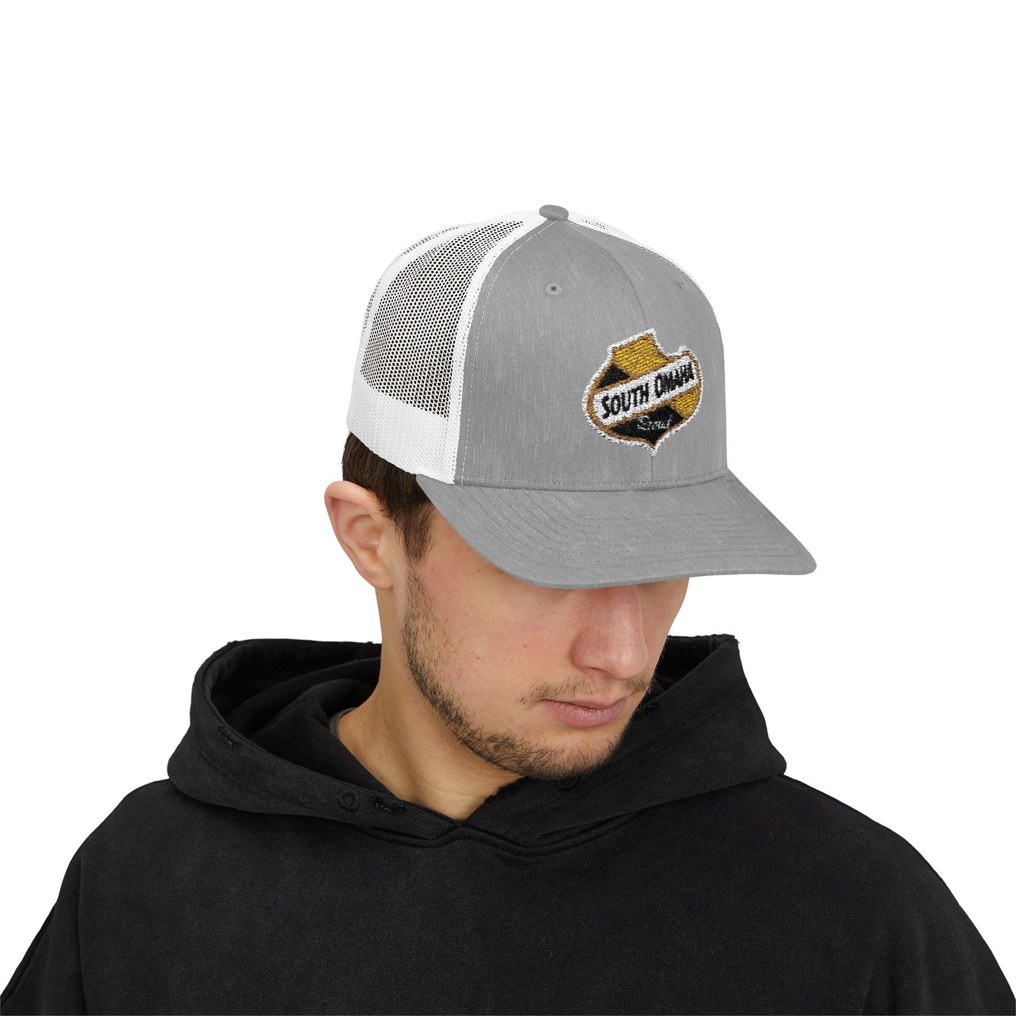 South Omaha Falstaff Spade Snapback Trucker Cap - Trendy Baseball Hat, Stylish Accessory, Perfect for Summer Festivals, Casual Outings, Birthday Gifts
