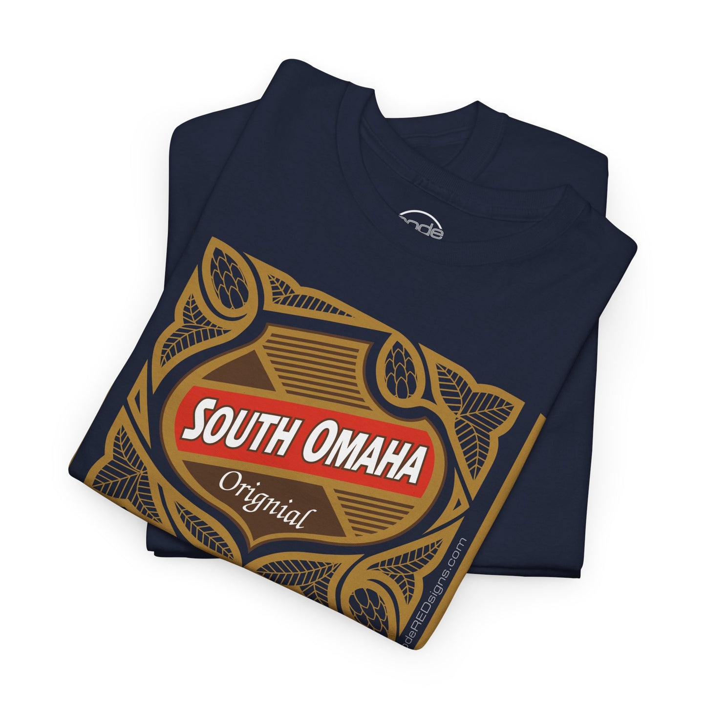 South Omaha 'Original' Falstaff Red Stripe Label Retro T-Shirt