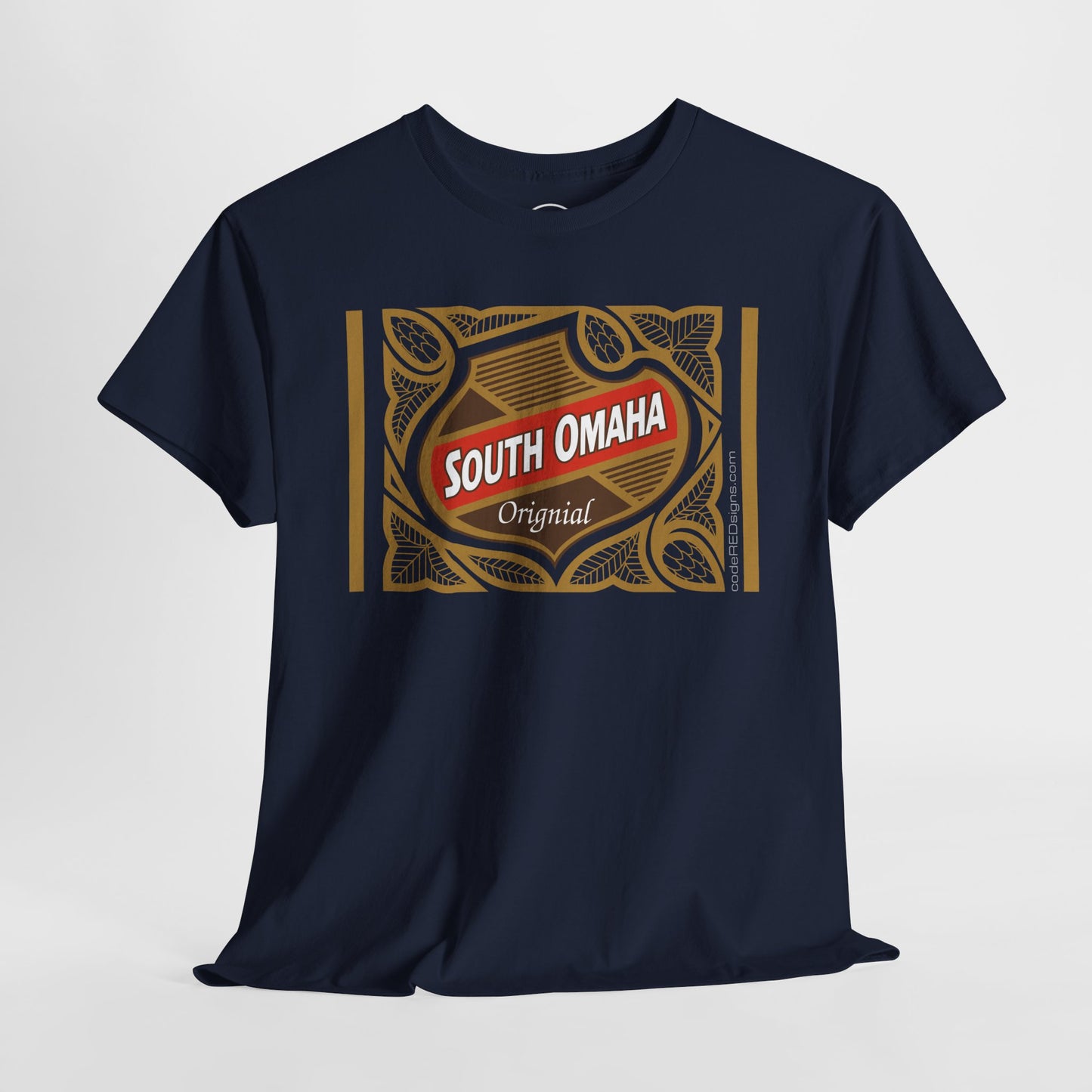 South Omaha 'Original' Falstaff Red Stripe Label Retro T-Shirt