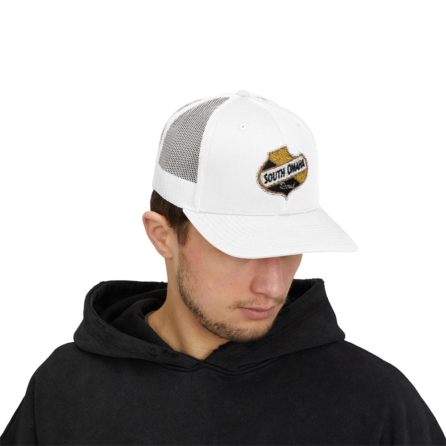 South Omaha Falstaff Spade Snapback Trucker Cap - Trendy Baseball Hat, Stylish Accessory, Perfect for Summer Festivals, Casual Outings, Birthday Gifts