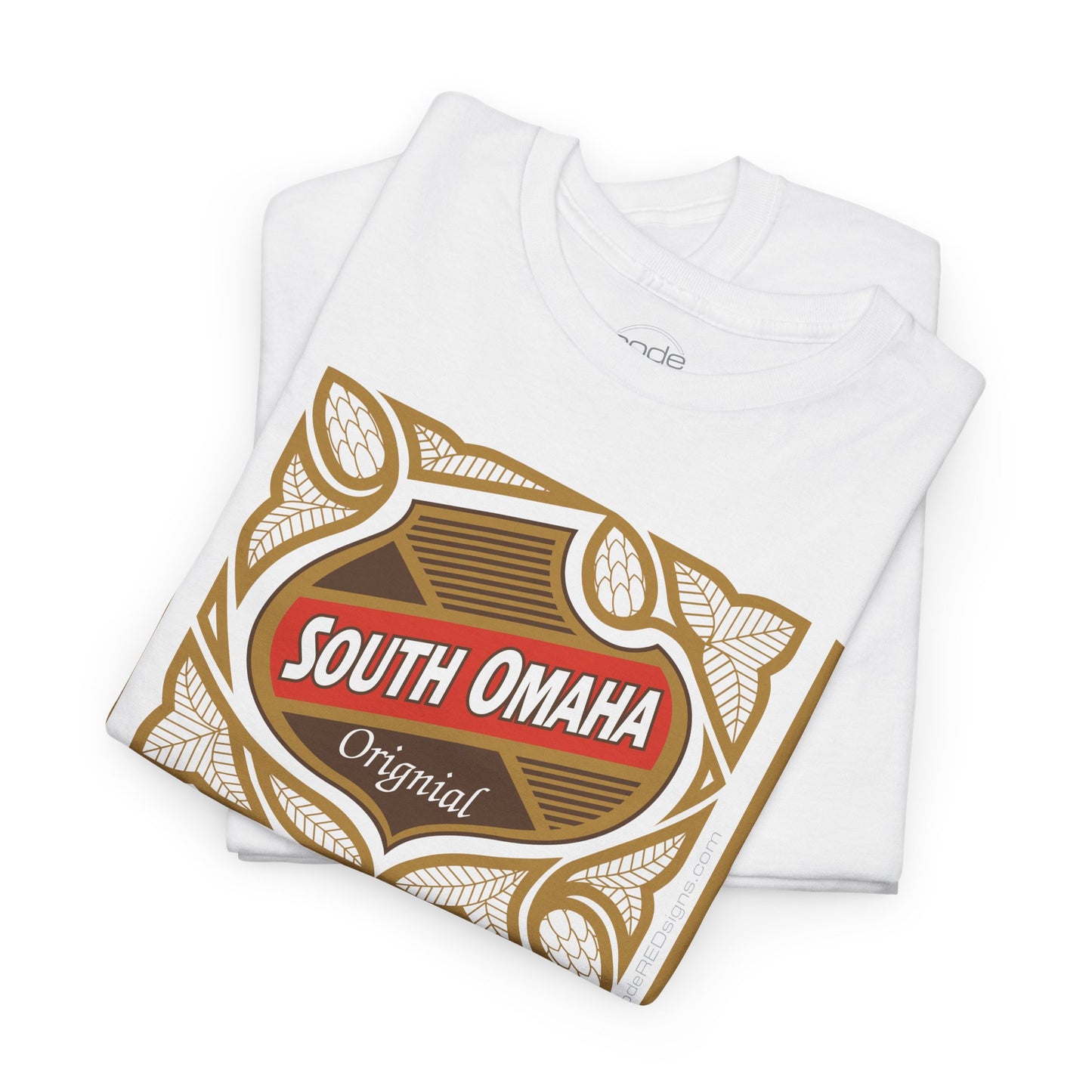 South Omaha 'Original' Falstaff Red Stripe Label Retro T-Shirt