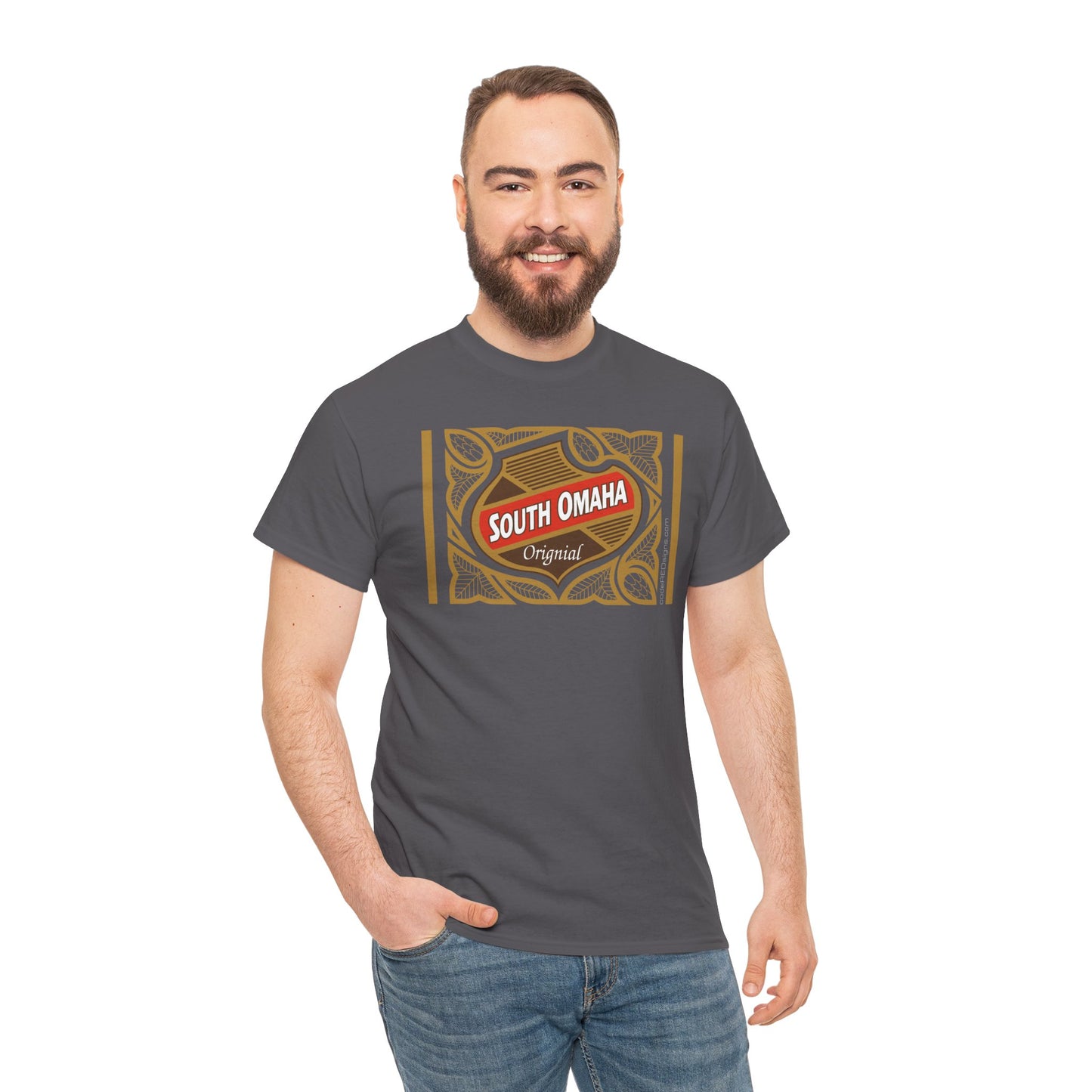 South Omaha 'Original' Falstaff Red Stripe Label Retro T-Shirt