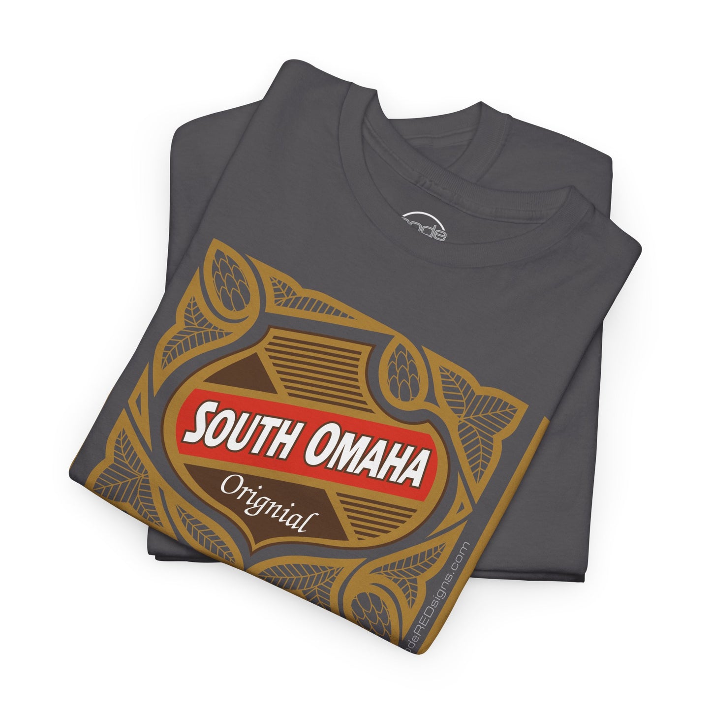 South Omaha 'Original' Falstaff Red Stripe Label Retro T-Shirt