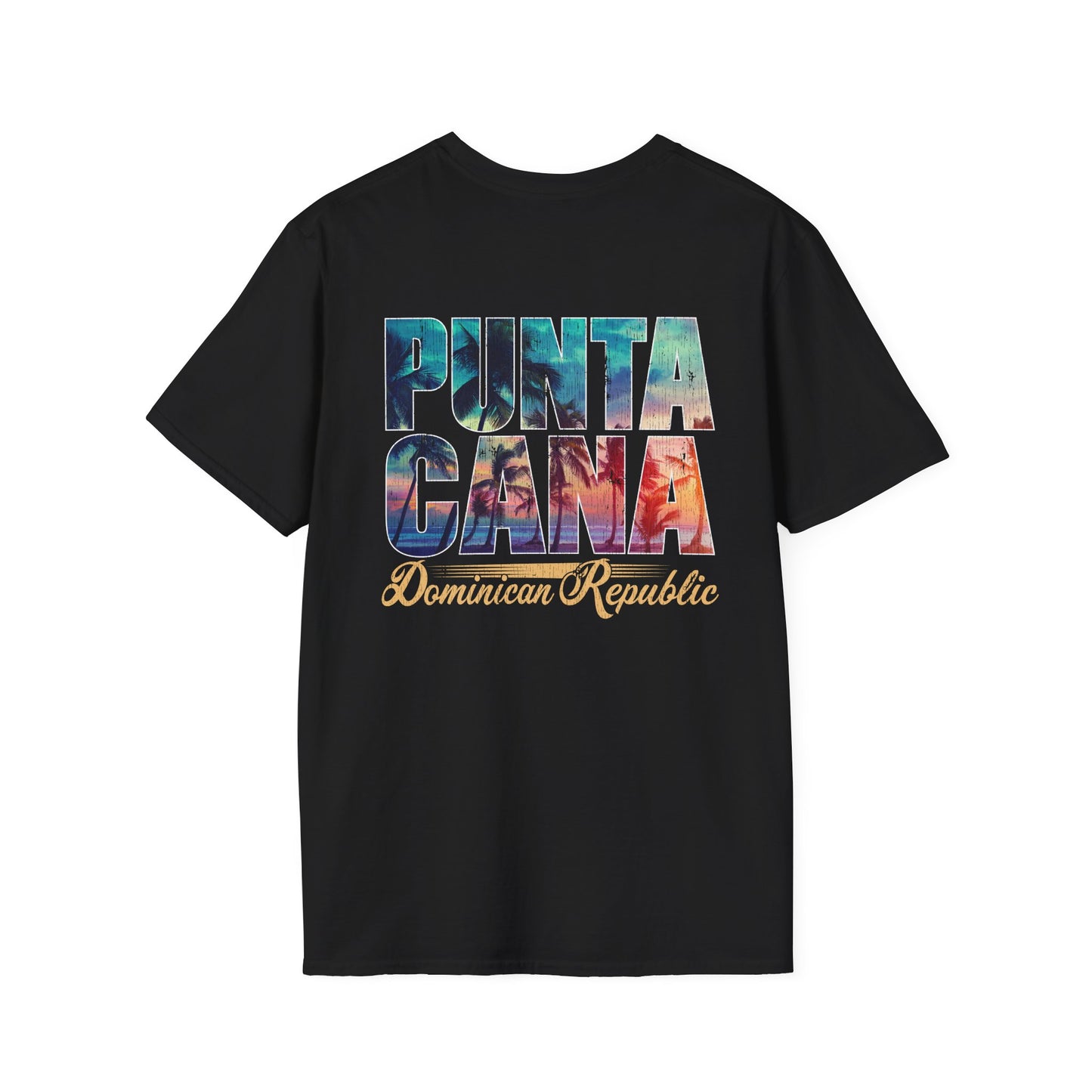 Punta Cana Unisex Softstyle T-Shirt, Relaxed Fit Tee, Beach Vacation Shirt, Dominican Republic Gift, Summer Travel Apparel