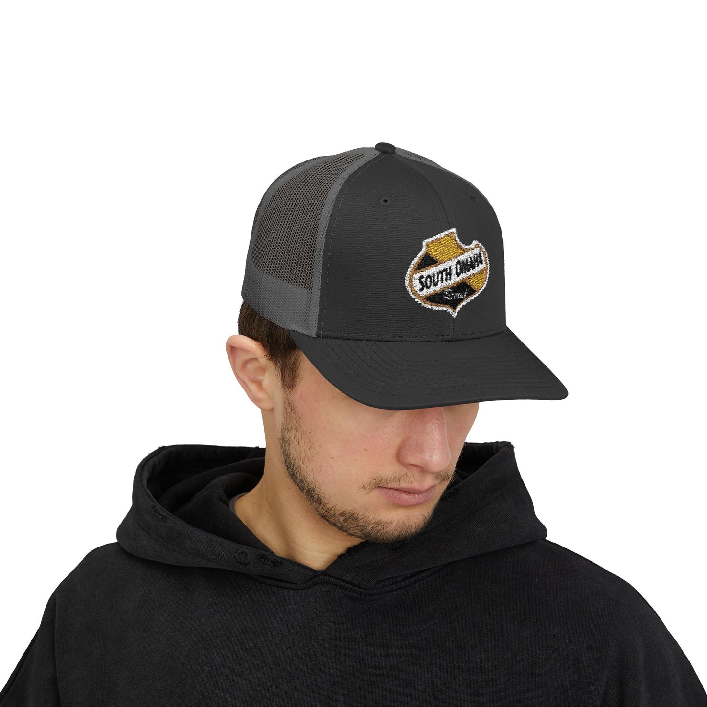 South Omaha Falstaff Spade Snapback Trucker Cap - Trendy Baseball Hat, Stylish Accessory, Perfect for Summer Festivals, Casual Outings, Birthday Gifts