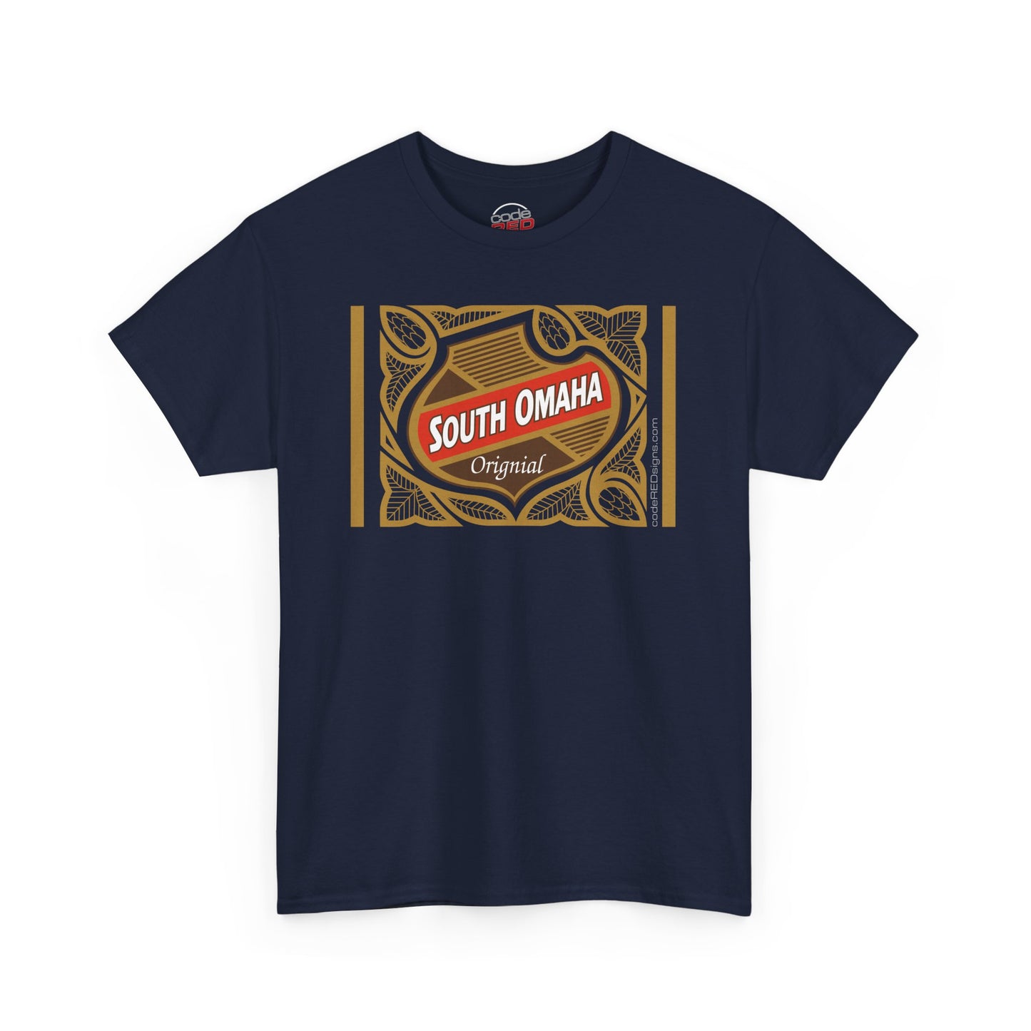 South Omaha 'Original' Falstaff Red Stripe Label Retro T-Shirt