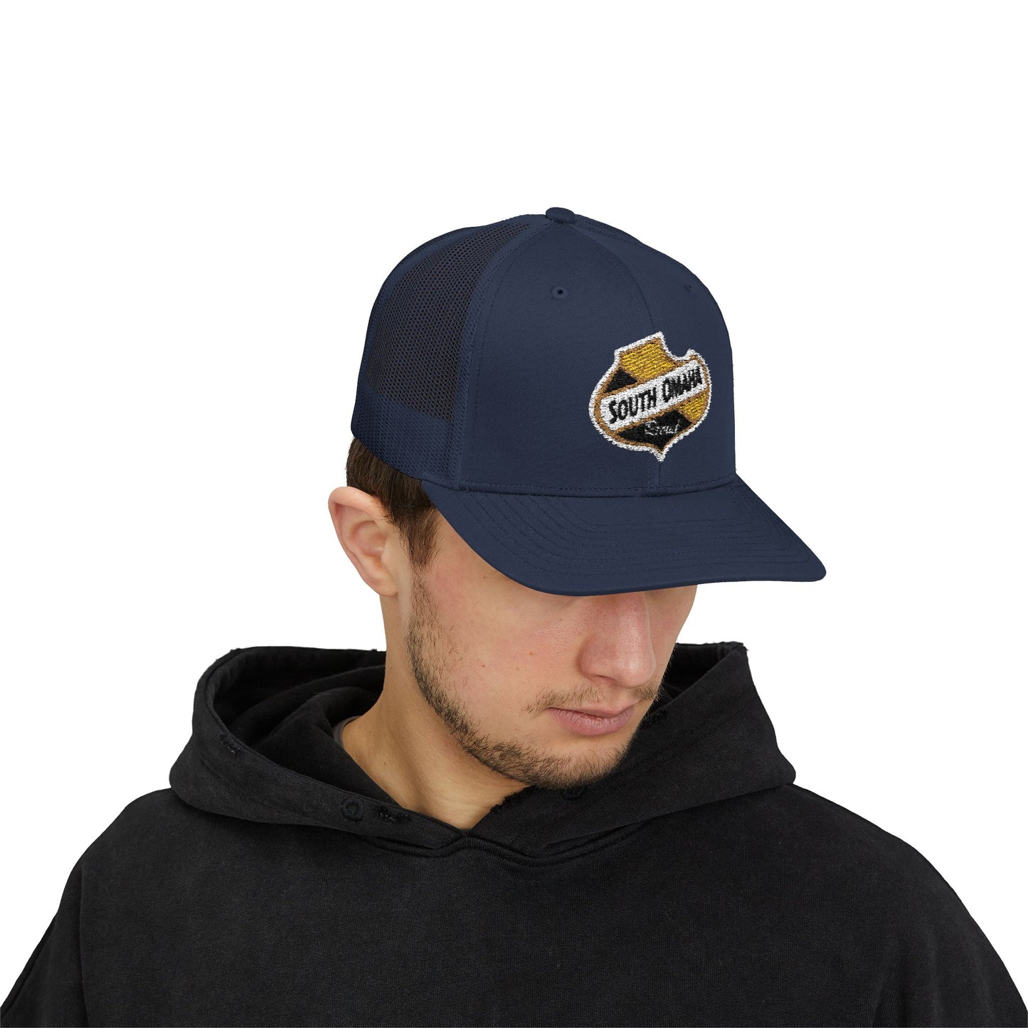 South Omaha Falstaff Spade Snapback Trucker Cap - Trendy Baseball Hat, Stylish Accessory, Perfect for Summer Festivals, Casual Outings, Birthday Gifts