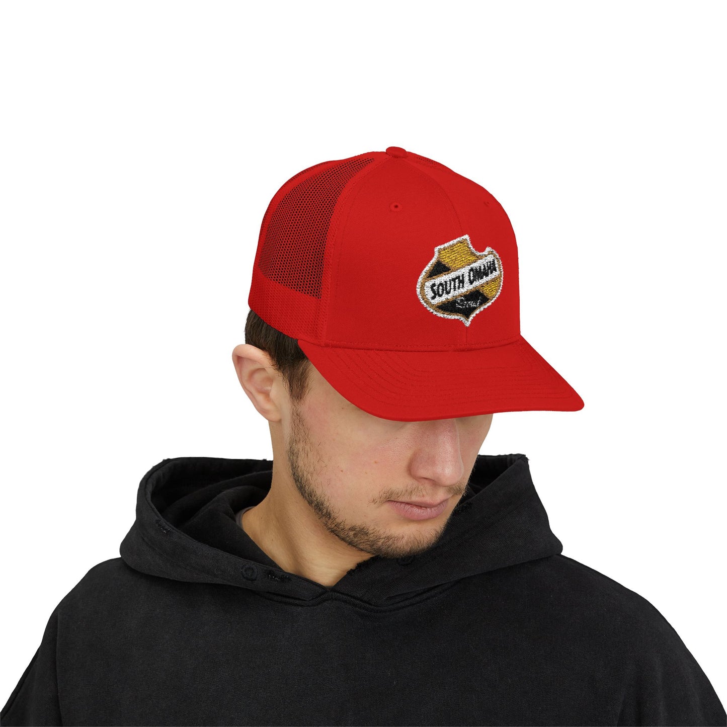 South Omaha Falstaff Spade Snapback Trucker Cap - Trendy Baseball Hat, Stylish Accessory, Perfect for Summer Festivals, Casual Outings, Birthday Gifts