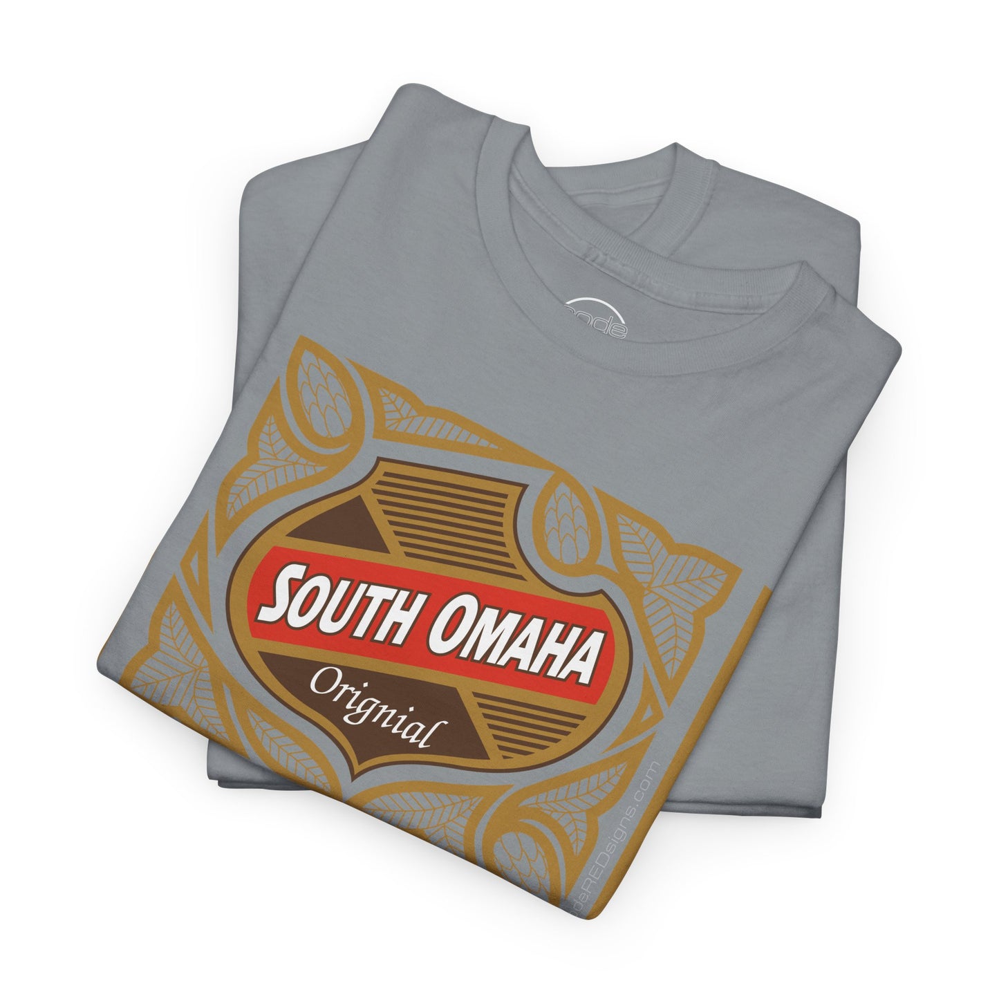 South Omaha 'Original' Falstaff Red Stripe Label Retro T-Shirt