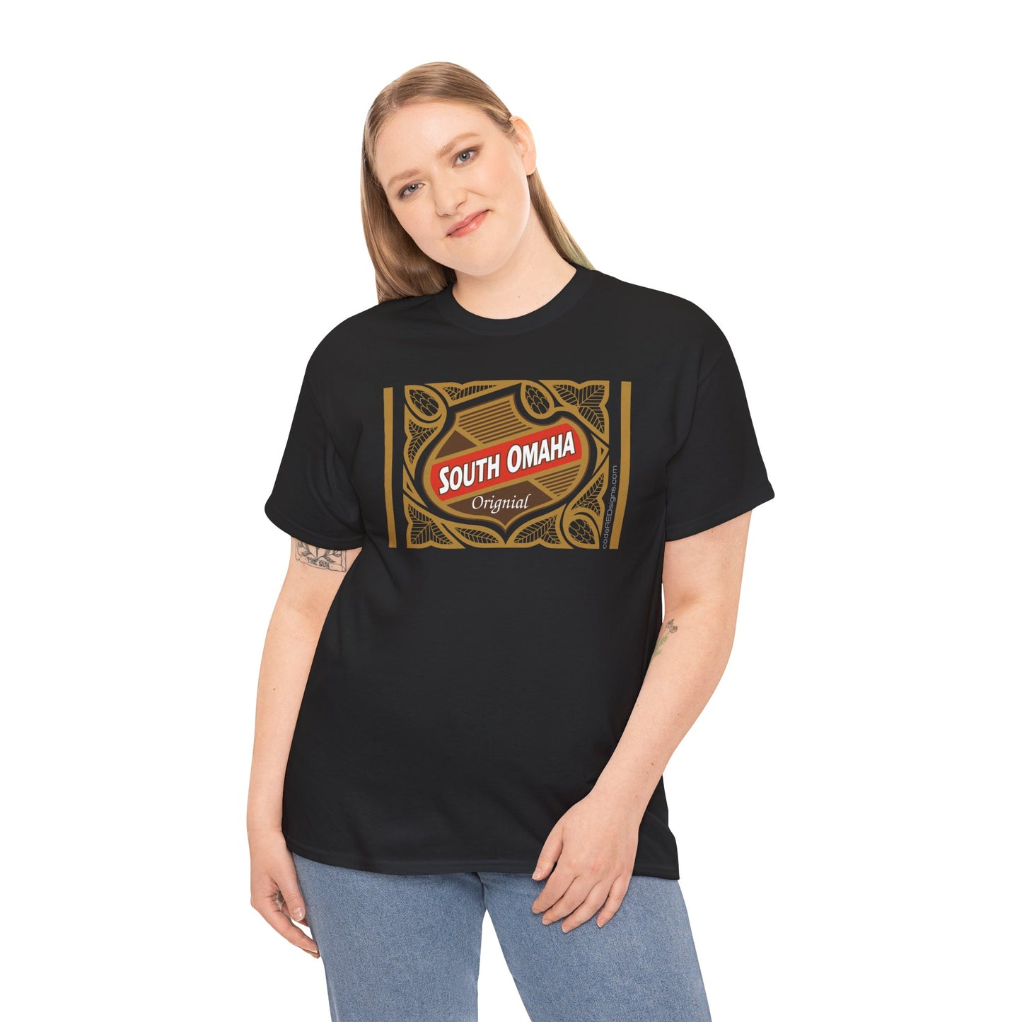 South Omaha 'Original' Falstaff Red Stripe Label Retro T-Shirt