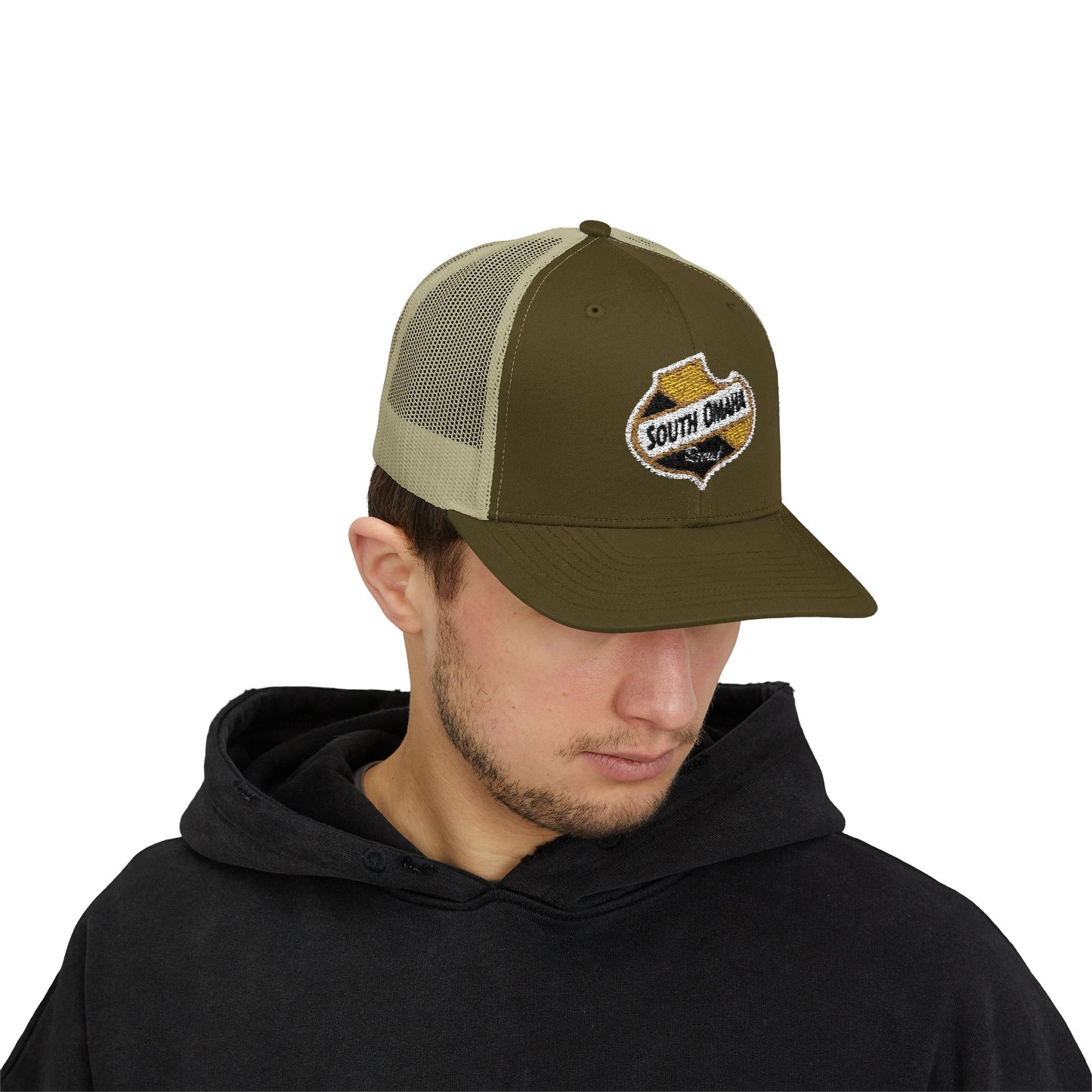 South Omaha Falstaff Spade Snapback Trucker Cap - Trendy Baseball Hat, Stylish Accessory, Perfect for Summer Festivals, Casual Outings, Birthday Gifts