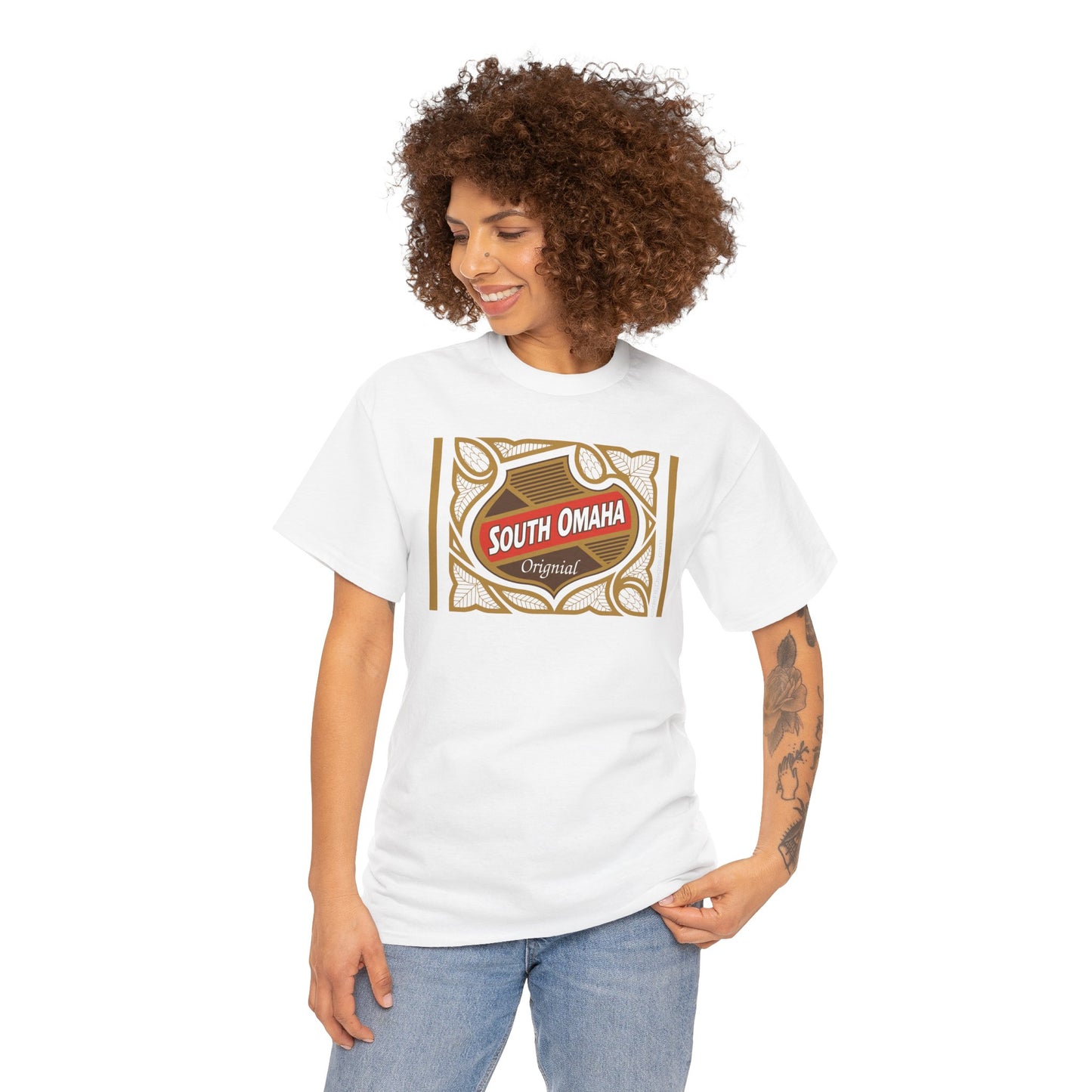 South Omaha 'Original' Falstaff Red Stripe Label Retro T-Shirt