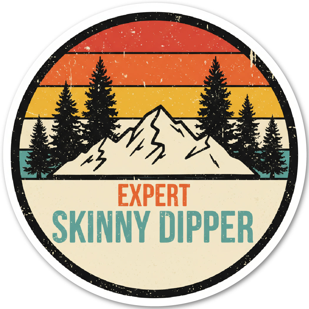 Funny Outdoor Sticker Pack – 5 Retro Camping & Hiking Decals
