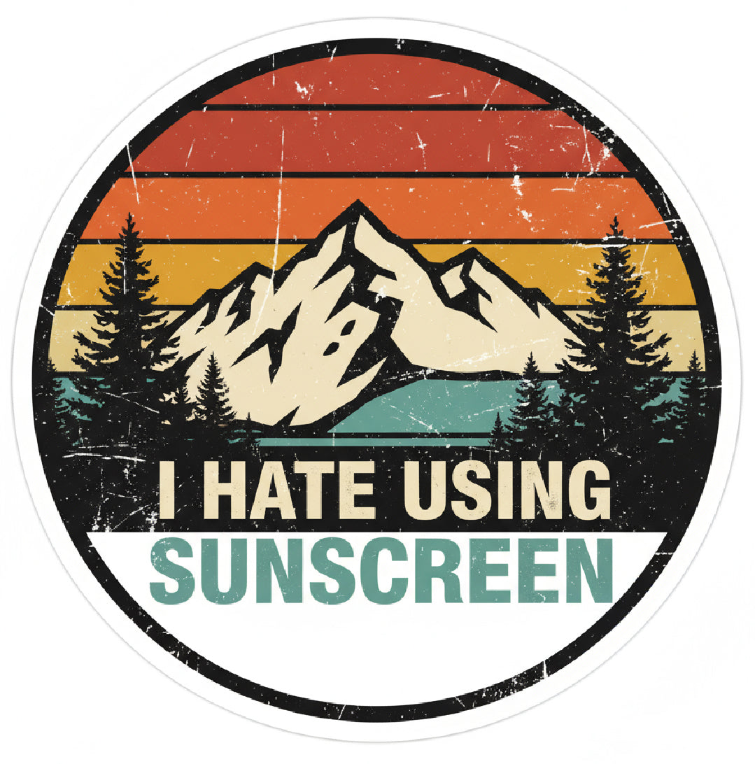 Funny Outdoor Sticker Pack – 5 Retro Camping & Hiking Decals