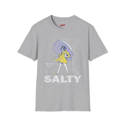 Salty Unisex Softstyle T-Shirt, Funny Graphic Tee, Rainy Day Humor Shirt, Casual Wear, Gift for Friends