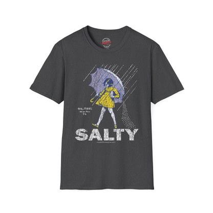 Salty Unisex Softstyle T-Shirt, Funny Graphic Tee, Rainy Day Humor Shirt, Casual Wear, Gift for Friends