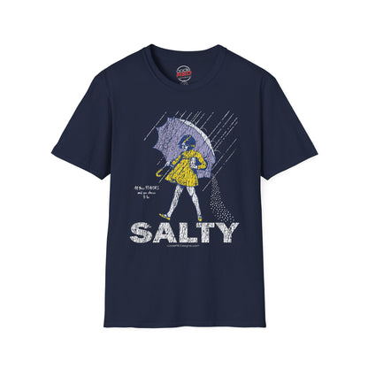 Salty Unisex Softstyle T-Shirt, Funny Graphic Tee, Rainy Day Humor Shirt, Casual Wear, Gift for Friends