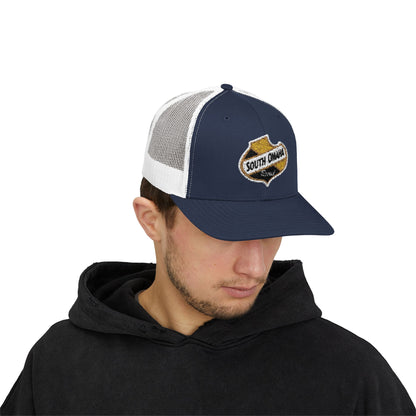South Omaha Falstaff Spade Snapback Trucker Cap - Trendy Baseball Hat, Stylish Accessory, Perfect for Summer Festivals, Casual Outings, Birthday Gifts