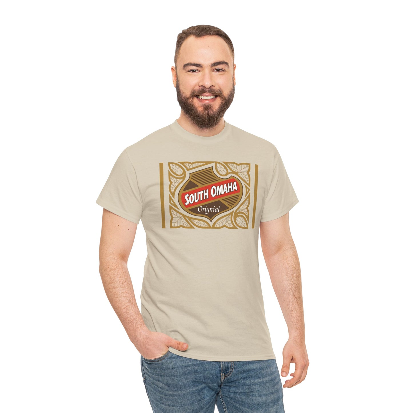 South Omaha 'Original' Falstaff Red Stripe Label Retro T-Shirt