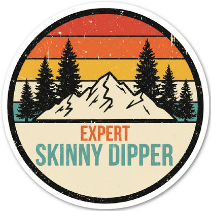 Funny Outdoor Sticker Pack – 5 Retro Camping & Hiking Decals