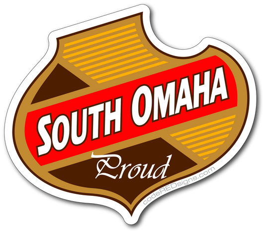 South Omaha Proud Red Stripe Falstaff Spade Decal